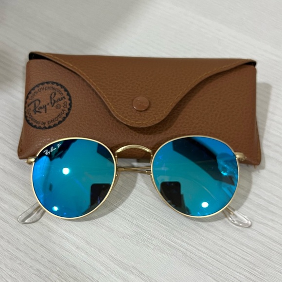 Ray-Ban Polarized Round Sunglasses - Picture 1 of 2